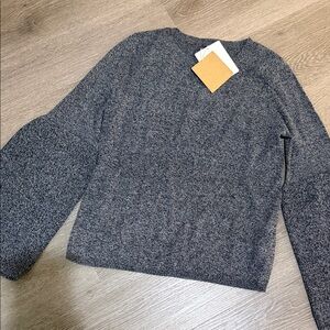 Stradivarius Heather Gray Crewneck Sweater